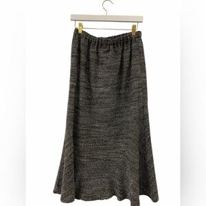 Vintage Elastic Waist Cotton Maxi Skirt